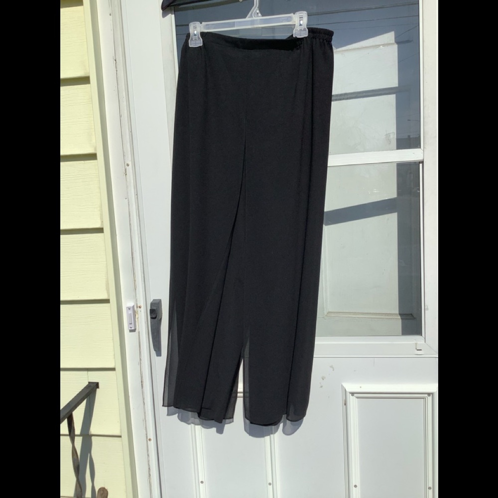 David’sBridal Dressy Overlay Wide Cropped LegPants
